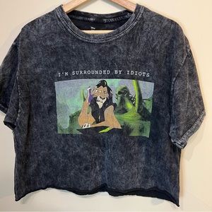 Disney Women's "Surrounded by Idiots" Scar Crop Top
